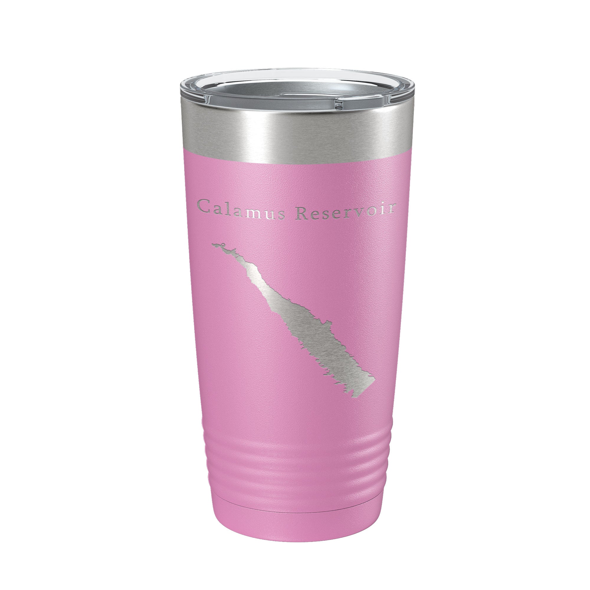 Calamus Reservoir Tumbler Lake Map Travel Mug Insulated Laser Engraved Coffee Cup Nebraska 20 oz
