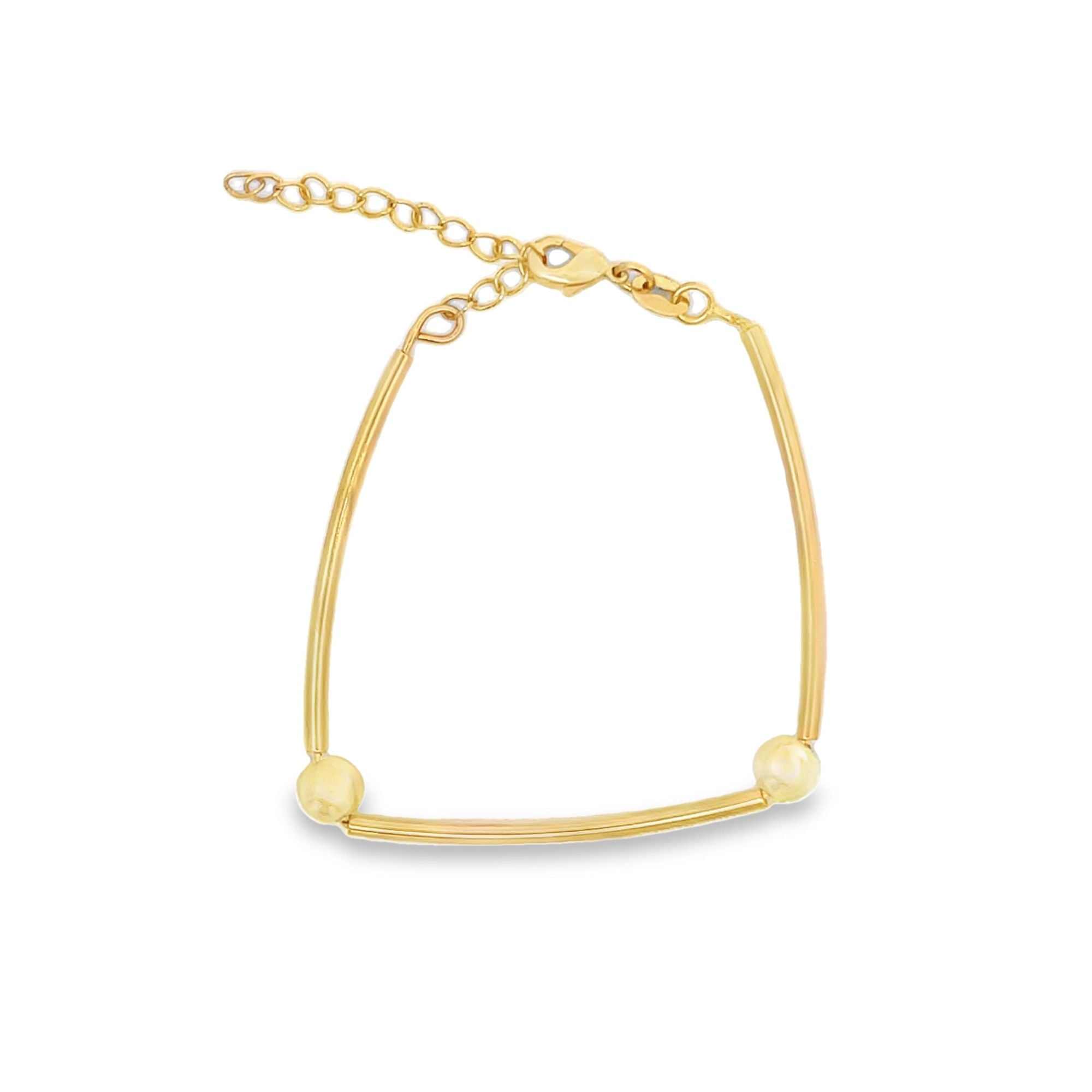 Bar Link Pearl Bracelet (I483)
